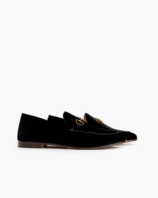 Alina Luxurious Velvet Slip-On Flat Loafers