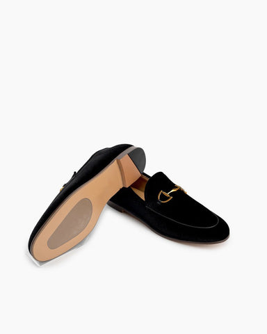 Alina Luxurious Velvet Slip-On Flat Loafers