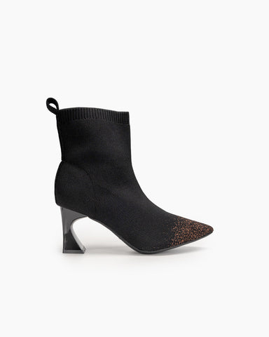 Knit-Stretch-Mid-Calf-Slip-On-Chunky-Ankle-Booties