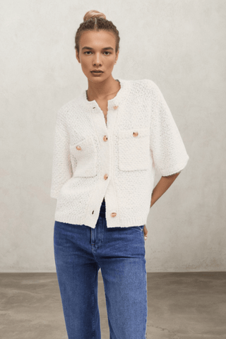 Short Sleeve Knitted Blouse