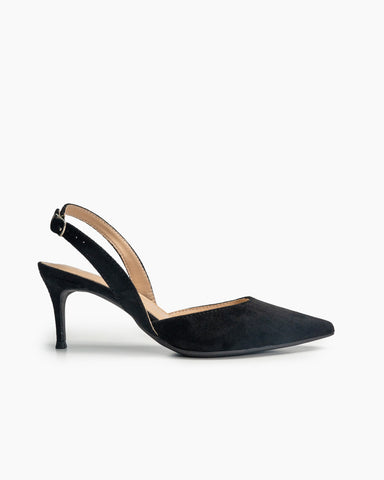 Solo Donna Solo Donna mid heel pumps in black suede faux leather  2854DP6131VN, black suede women pumps black suede pumps black suede women  shoes - 2854dp6131vn - Shoes Solo Donna - Women Solo Donna