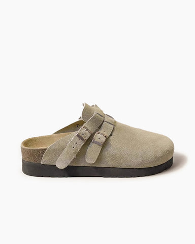 Soft Leather Thick-soled Half-slip Birkenstocks