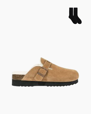 Thick-soled Furry Birkenstocks