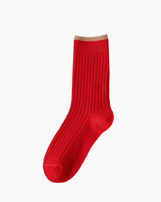 Red Winter Cashmere Socks