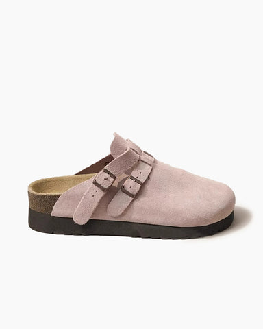 Soft Leather Thick-soled Half-slip Birkenstocks