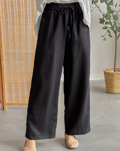 100% Linen Wide Wide Leg Pants