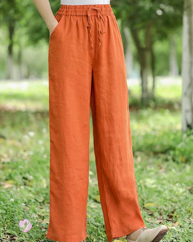 100% Linen Wide Wide Leg Pants