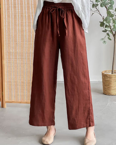 100% Linen Wide Wide Leg Pants