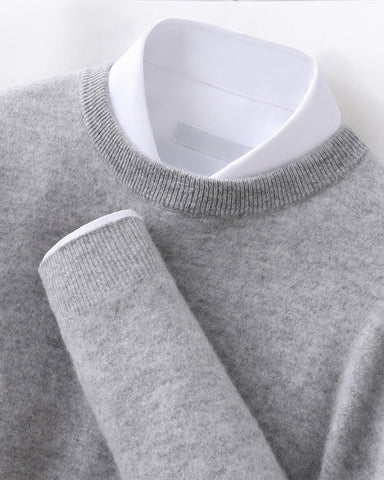 Men's Mongolian Cashmere Crewneck Sweater