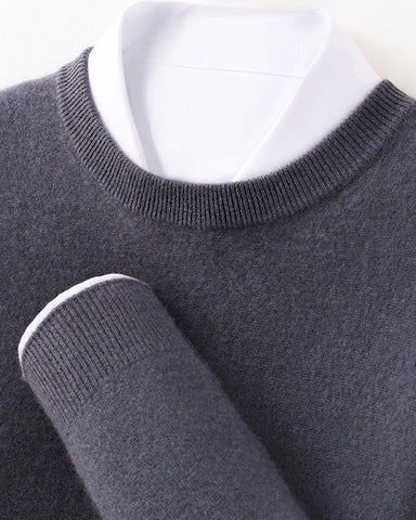 Men's Mongolian Cashmere Crewneck Sweater