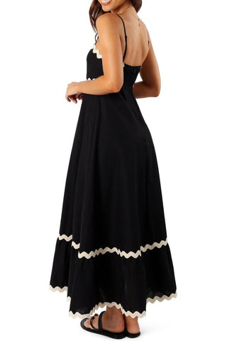 Sleeveless Lace Patchwork Strapless Maxi Dress