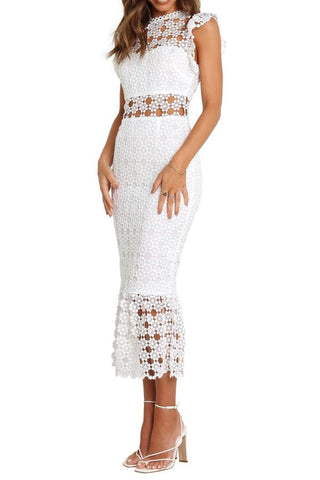 Lace Overlay Dress Mermaid Skirt