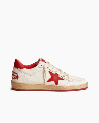 White Leather Sneakers with Star and Heel Tab