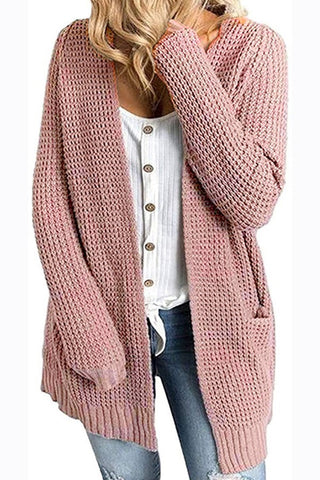 Effortless Chic Knitted Solid Color Sweater Cardigan Coat