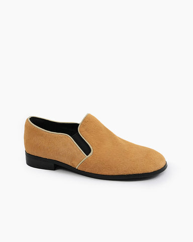 Calf Hair Real Fur Flat Loafers