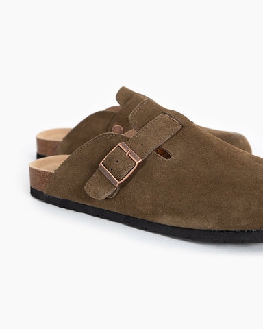 LarosaStyle birkenstock Suede Casual Adjustable Strap Clogs Mules