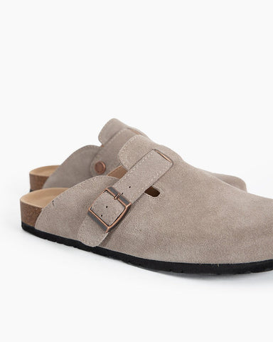 LarosaStyle birkenstock Suede Casual Adjustable Strap Clogs Mules