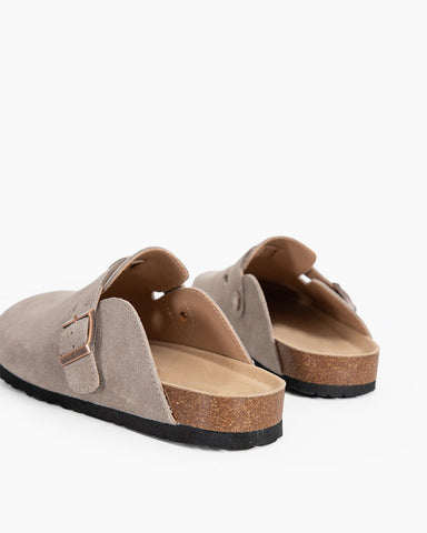 LarosaStyle birkenstock Suede Casual Adjustable Strap Clogs Mules