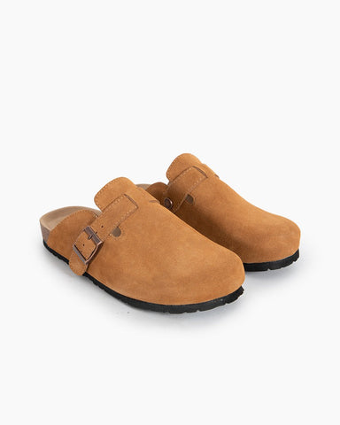 LarosaStyle birkenstock Suede Casual Adjustable Strap Clogs Mules