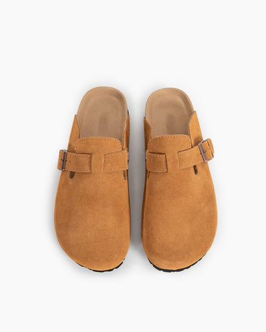 LarosaStyle birkenstock Suede Casual Adjustable Strap Clogs Mules