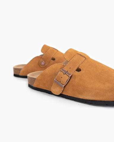 LarosaStyle birkenstock Suede Casual Adjustable Strap Clogs Mules