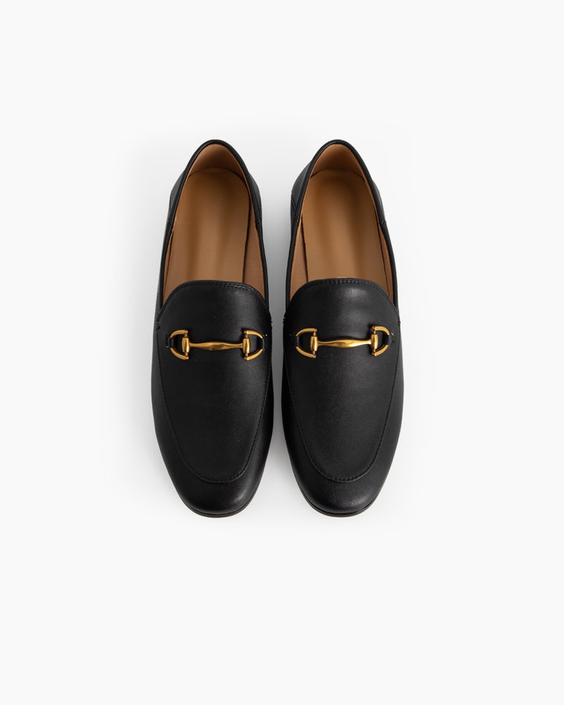 LarosaStyle loafers Alina Sleek and Sophisticated Leather Flat Loafers