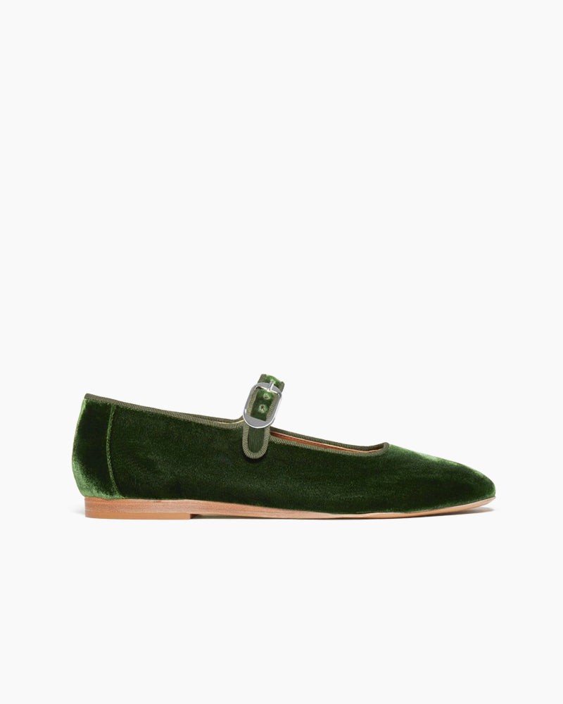 LarosaStyle Loafers Velvet Large Size Comfortable Flat Shoes Green / US 5