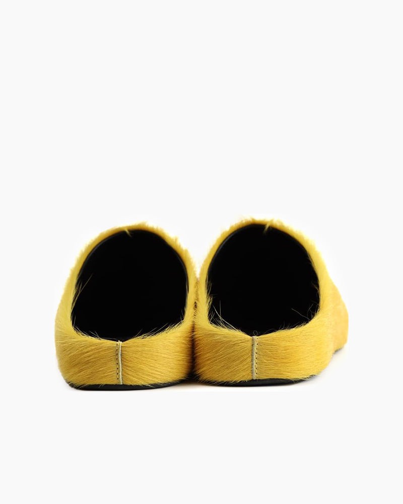 LarosaStyle mules Designer Real Fur Slides Clogs Mules Flat Luxury Slippers