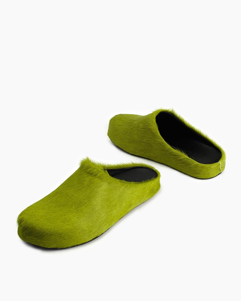 LarosaStyle mules Designer Real Fur Slides Clogs Mules Flat Luxury Slippers