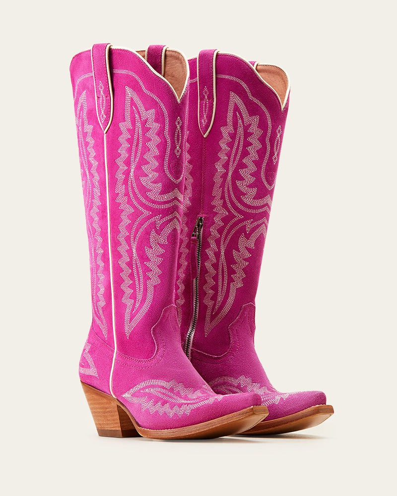 LarosaStyle western boot Cordelia Western Boots-Colorful Genuine Leather / Magenta / US 6.5