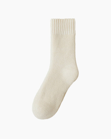 LarosaStyle Women's Multi-colored Cashmere Socks Beige