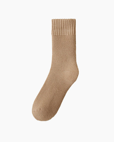 LarosaStyle Women's Multi-colored Cashmere Socks Brown