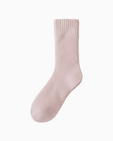 LarosaStyle Women's Multi-colored Cashmere Socks Pink