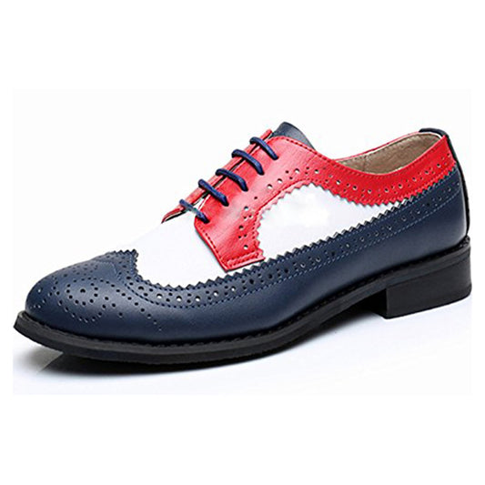 Classical-Leather-Wing-up-Brogues-Flat-Lace-up-Oxford-Shoes-Loafers