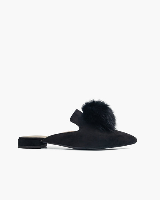 Slip-On-Backless-Flat-Heel-ball-Mules-fur