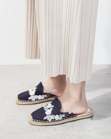 Flower-Embroidered-Espadrille-Linen-Flat-Mules-Sandals