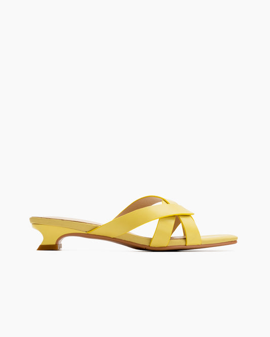 Minimalist-Cross-Design-Solid-Color-Mule-Sandals-bowknot