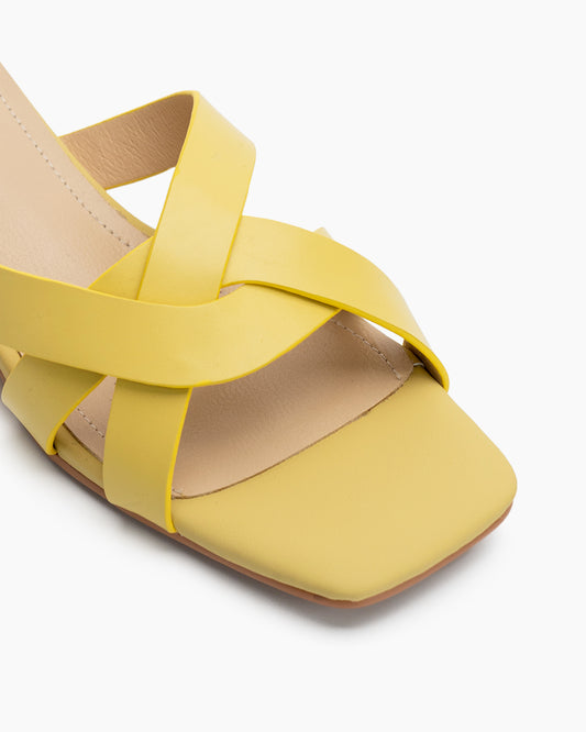 Minimalist-Cross-Design-Solid-Color-Mule-Sandals-bowknot