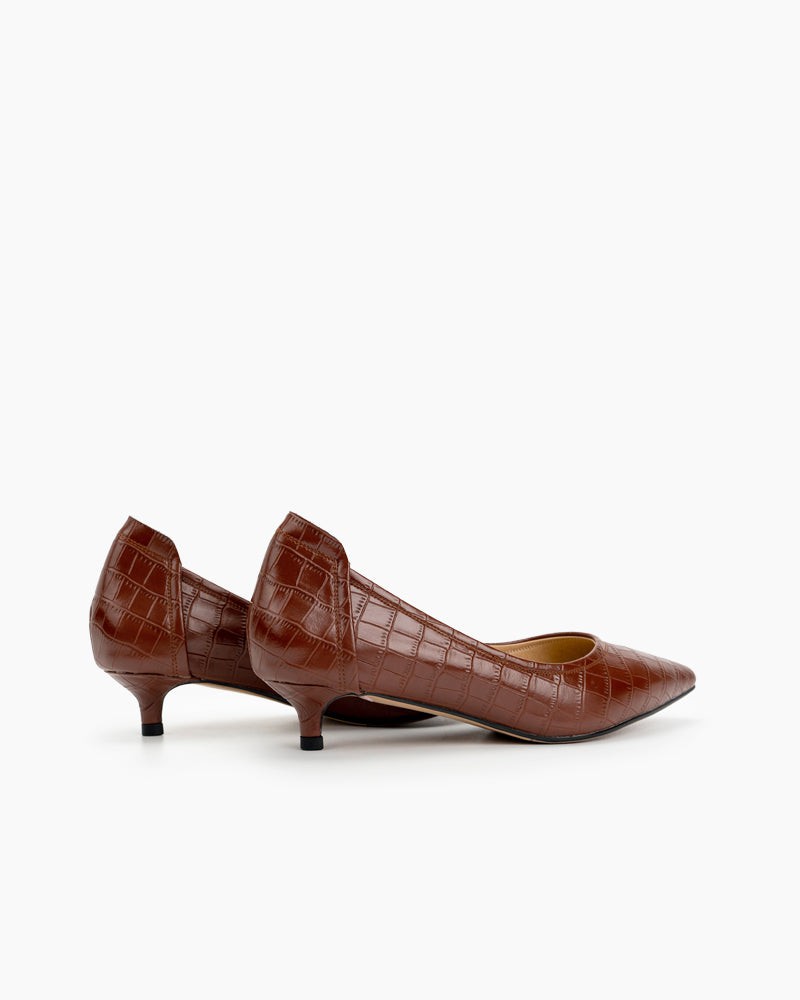 SIMANLAN Womens Dress Shoes Chunky Heels Slip On Pumps Women Vintage Casual  Shoe Ladies Low Heel Brown 5 - Walmart.com