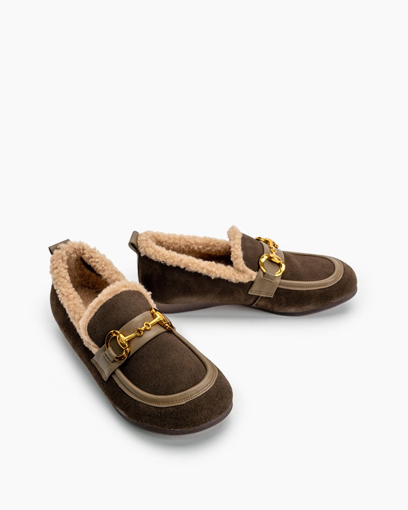 Horsebit-Classic-Metal-Buckle-Suede-Moccasin-Indoor-Outdoor-Slipper-Loafers