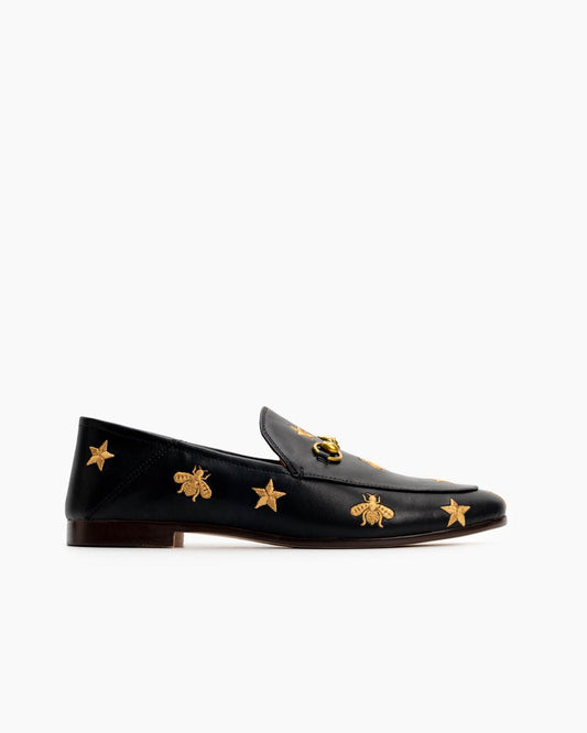 Bee-Star-Leather-Flat-Horsebit-Loafers