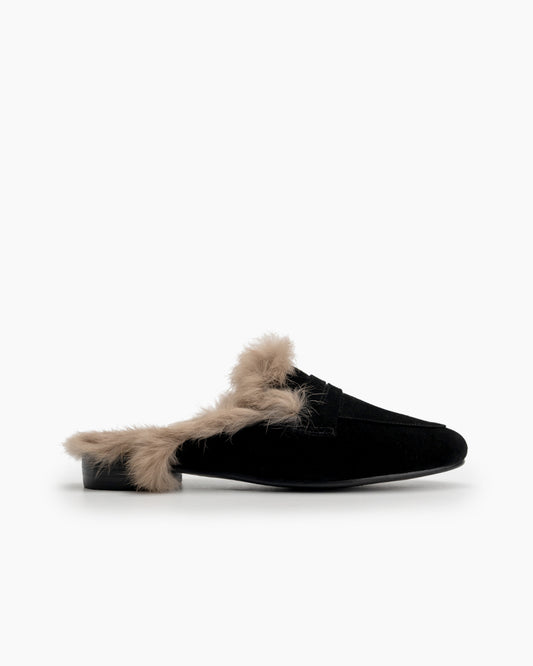 Minimalist-Fluffy-Flat-Lazy-Mules-flat-fur