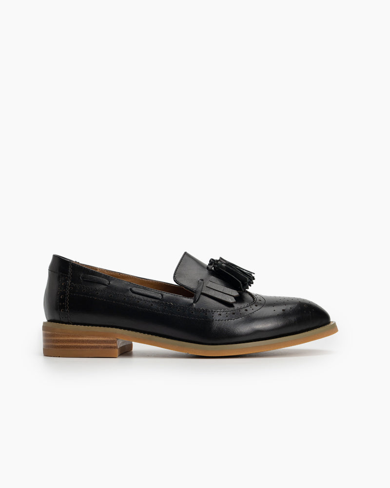 Pointed-Toe-Comfortable-Slip-On-Wingtip-Oxfords-Tassel-Leather-Loafers