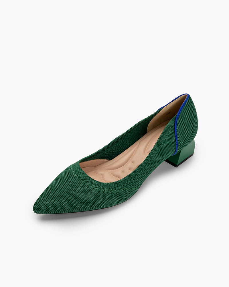 Rockabilly Style: Green Velvet Ankle Strap Heels